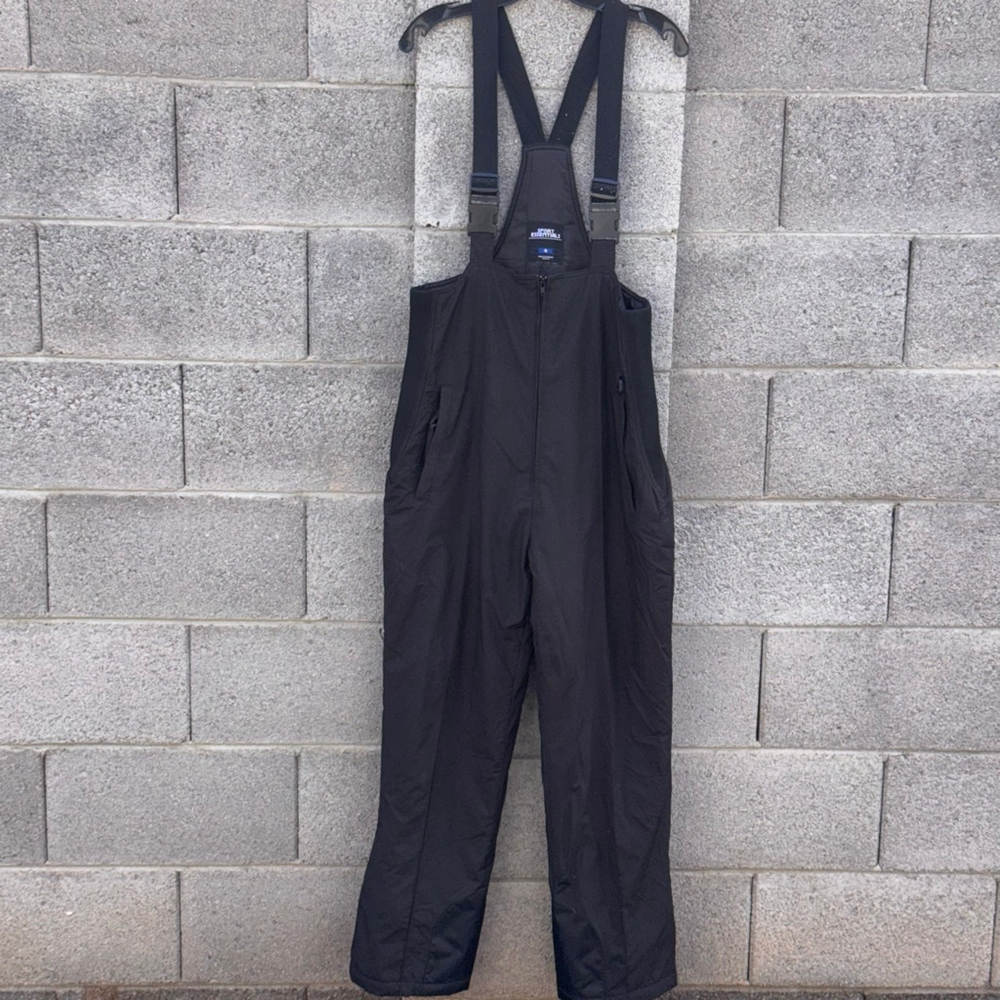 Vintage SPORT ESSENTIALS Black ski snowboard, snow bib Overalls Women's Small